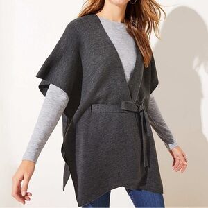 LOFT  Gray Wrap Cardigan | M/L